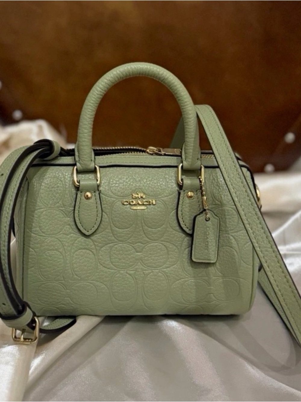 COACH Mini Rowan Pistachio NWT